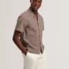 MERRIK Relaxed Geo Stitch Short Sleeve Shirt