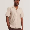 MERRIK Relaxed Geo Stitch Short Sleeve Shirt
