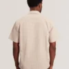 MERRIK Relaxed Geo Stitch Short Sleeve Shirt