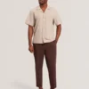 MERRIK Relaxed Geo Stitch Short Sleeve Shirt