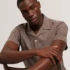 MERRIK Relaxed Geo Stitch Short Sleeve Shirt