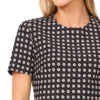 MIDGE Geometric Short Sleeve Knit Top