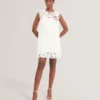 MIIKKA Crochet Sleeveless Mini Shift Dress