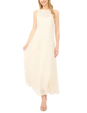 MIMI Floral Crochet Sleeveless Maxi Dress