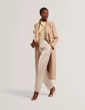 MINDEE Wool Rich Hourglass Longline Wrap Coat