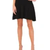 MINI SKIRT WITH POINTELLE & RIB Black