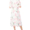 MIRIAM Floral Flutter Sleeve Midi Dress