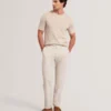 MOBEDO Houndstooth Cotton Linen Tapered Trousers