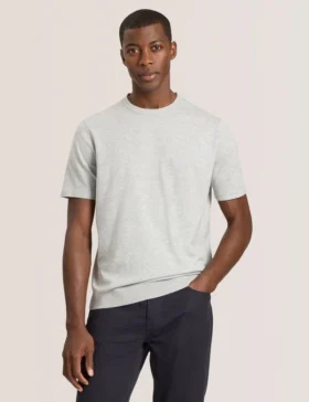 MODERN VISCOSE BLEND CREW High Rise Grey Heather
