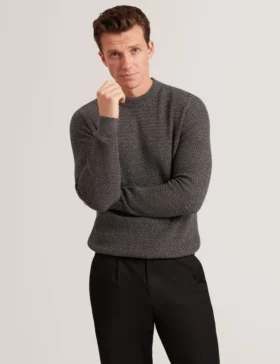 MONYA Textured Stitch Marled Knit Jumper