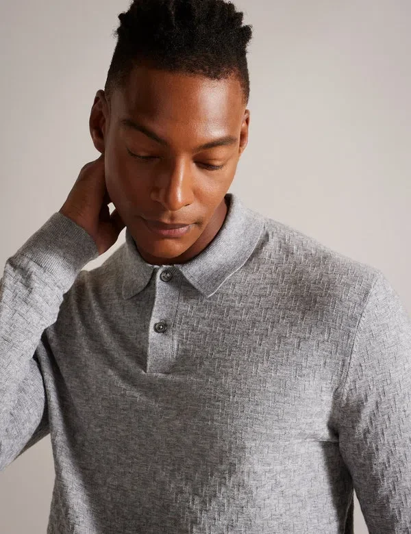 MORAR Long Sleeve T Stitch Knitted Polo MORAR Long Sleeve T Stitch Knitted Polo