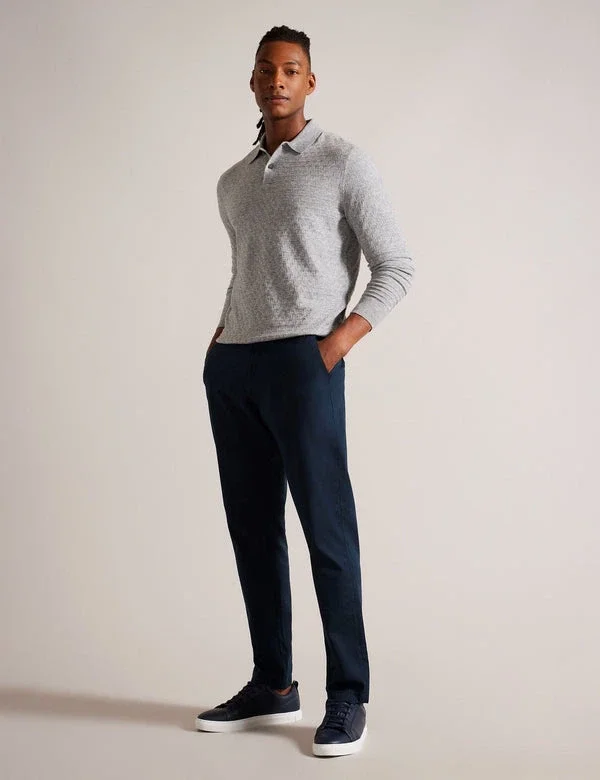 MORAR Long Sleeve T Stitch Knitted Polo MORAR Long Sleeve T Stitch Knitted Polo