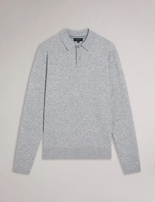 MORAR Long Sleeve T Stitch Knitted Polo MORAR Long Sleeve T Stitch Knitted Polo