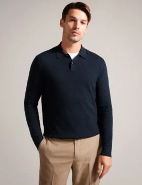 MORAR T Knit Long Sleeve Polo Top
