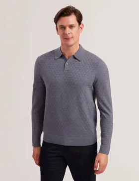 MORAR T Knit Long Sleeve Polo Top