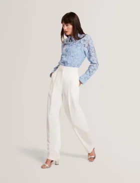 MORRIAT Barrel Leg Woven Tailored Trousers