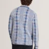 MOSENS Blurred Check Knitted Cardigan Jacket