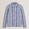 MOSENS Blurred Check Knitted Cardigan Jacket
