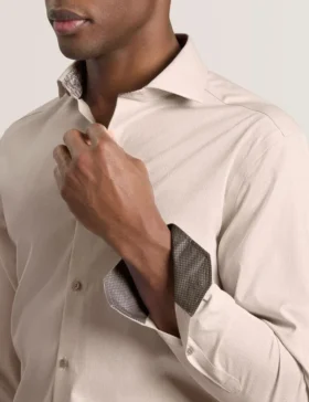 NANTUCKET Geo Texture Stretch Cotton Slim Fit Shirt