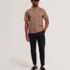NAYELIN Relaxed Fit Painted Geo Print Shirt