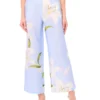 NICOLA Lily Print Linen Blend Wide Leg Trousers