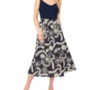 NICOLE Raised Embroidery Knit Top Midi Dress