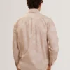 OCANIA Faded Floral Cotton Long Sleeve Shirt