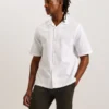 OISE Textured Grid Cotton Short Sleeve Shirt