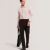 OLWENO Micro Geo Print Long Sleeve Slim Shirt