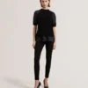 ONZAA Chunky Knit Short Sleeve Top With Shirt Hem