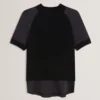 ONZAA Chunky Knit Short Sleeve Top With Shirt Hem