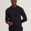 ORLAITE Waffle Knit Crew Neck Sweatshirt
