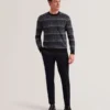 OSBURN Ombre Jacquard Crew Neck Jumper