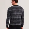 OSBURN Ombre Jacquard Crew Neck Jumper