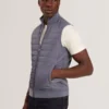 PAFAVOR Quilted Front Funnel Neck Zip-Up Gilet