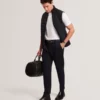 PAFAVOR Quilted Front Funnel Neck Zip-Up Gilet