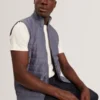 PAFAVOR Quilted Front Funnel Neck Zip-Up Gilet