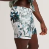 PALMDLE Floral Stripe Elasticated Swim Shorts