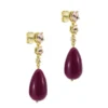 PEARSTI Statement Pendant Crystal Drop Earrings