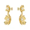 PETARIA Flower Statement Drop Earrings