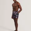 POMONNA Flamingo Print Drawstring Swim Shorts