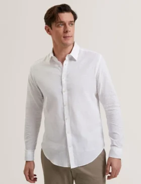 PRYNN Linen Cotton Woven Long Sleeve Shirt