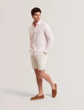 PRYNN Linen Cotton Woven Long Sleeve Shirt