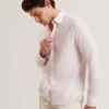 PRYNN Linen Cotton Woven Long Sleeve Shirt