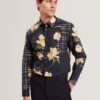 QUORIK Mixed Floral Print Long Sleeve Shirt