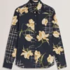 QUORIK Mixed Floral Print Long Sleeve Shirt