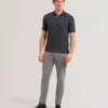 REDMAN Textured Pure Cotton Knitted Polo Shirt