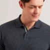 REDMAN Textured Pure Cotton Knitted Polo Shirt