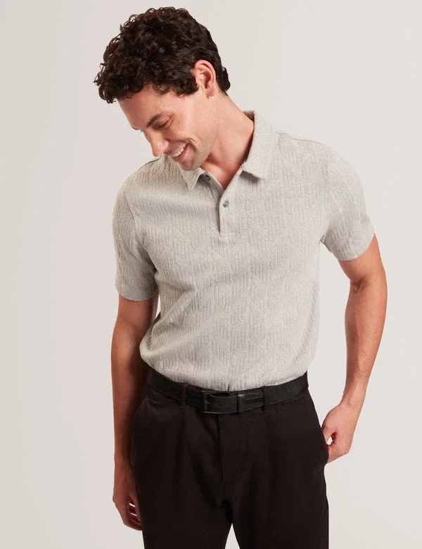 REMBRAN Cable Texture Cotton Blend Polo REMBRAN Cable Texture Cotton Blend Polo