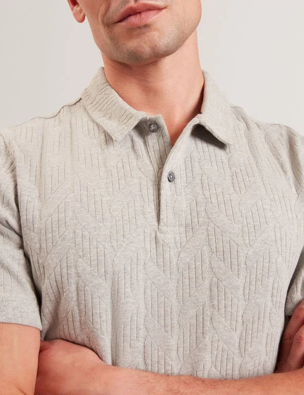 REMBRAN Cable Texture Cotton Blend Polo REMBRAN Cable Texture Cotton Blend Polo